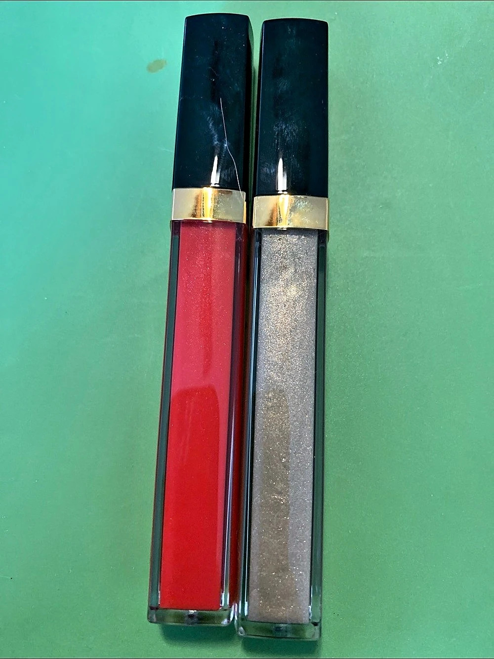 Chanel Rouge Coco Gloss Liquid Lipstick Duo Red & Gold NWT